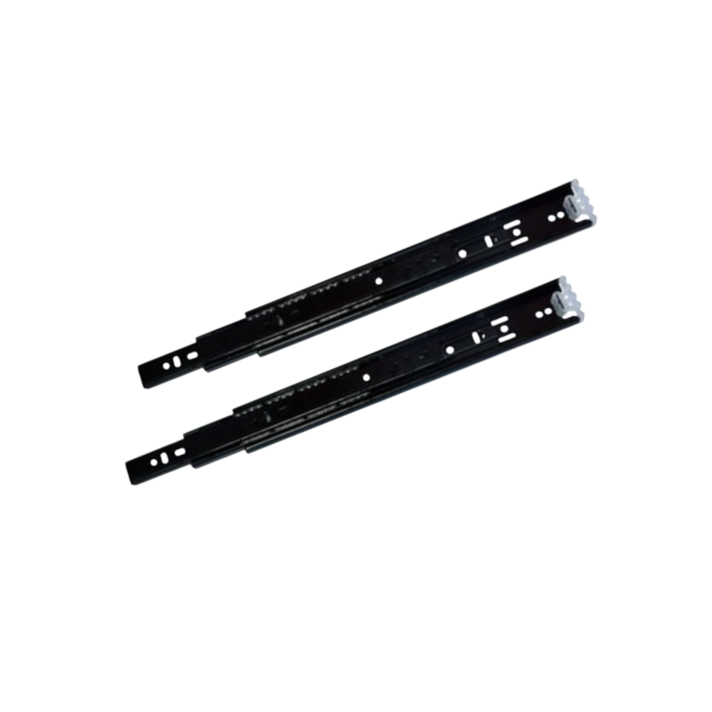 MS Telescopic Channel Black & White - Heavy Duty Drawer Slide, Smooth Sliding, Rust Resistant - Image 3