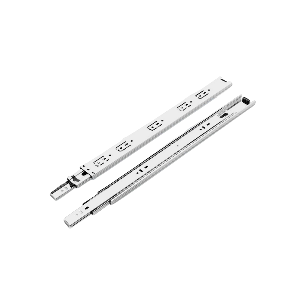 MS Telescopic Channel Black & White - Heavy Duty Drawer Slide, Smooth Sliding, Rust Resistant - Image 2